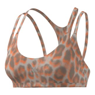 Adidas Optime Workout Leopard Strappy Light Support Bra