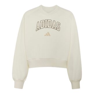 Adidas Seasonals Collegiate Typography V-Neck Junior Girls Sweatshirt