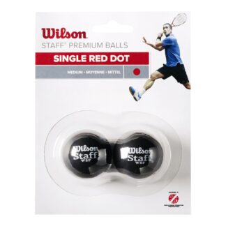Wilson Staff Squash Ball Red Dot Squashbollar