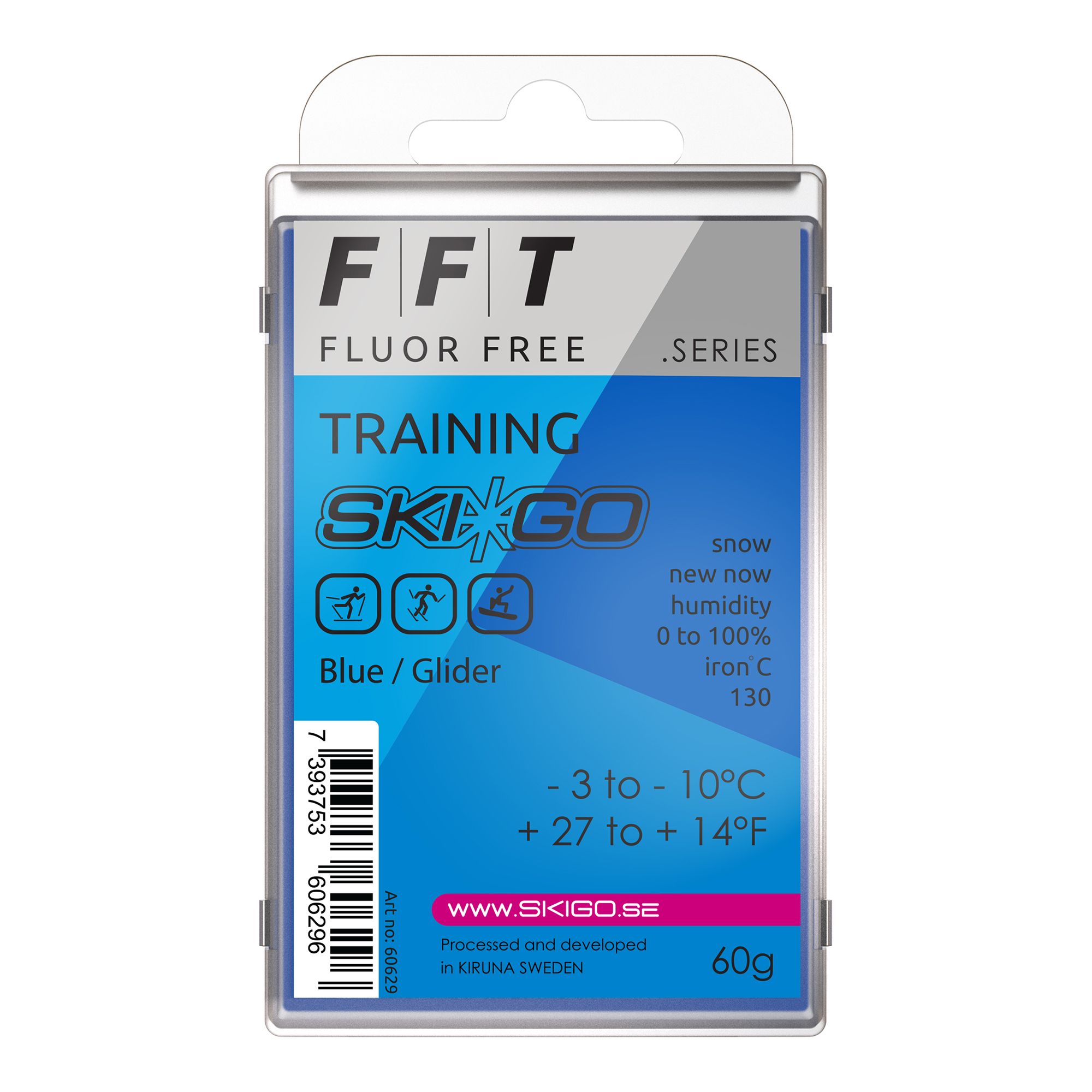 Skigo FFT Blue Glider -3 /-10, 60g Skidvalla